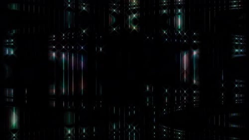 3D Abstract shining bright lines set wave, colorful, black background