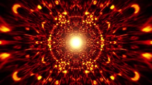 Abstract Burning Pattern Fire Art Background Loop