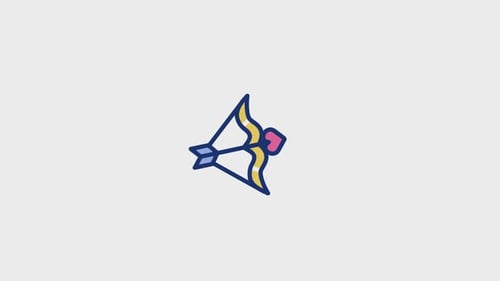 Animated Love Heart Bow and Arrow Icon