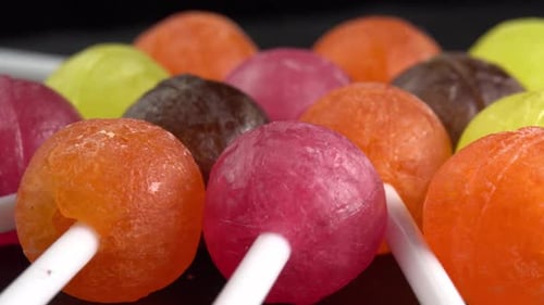 Colorful Candy Lollipops, Close Up
