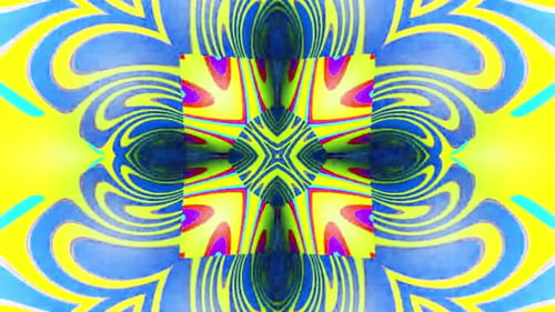 Vibrant Psychedelic Abstract Kaleidoscope Motion Background Loop