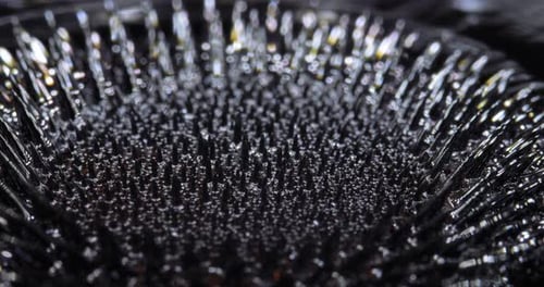 Magnetic Fluid Ferrofluid Black Liquid Surface Abstract Background