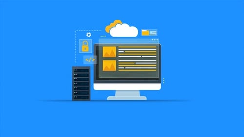 Website Running on a Cloud Server, Digital Cloud Storage, Web Service Technology