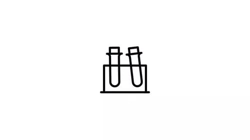 Flat Design Animation of Liquid Poured into a Test Tube