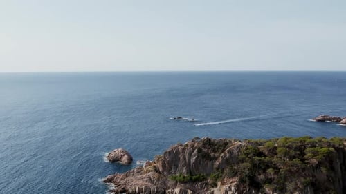 Scenic Ocean Coastline Aerial View