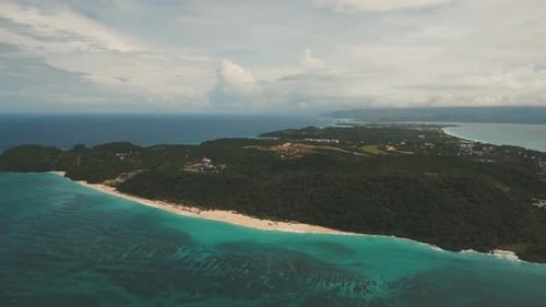 Aerial View Tropical Tropical Island