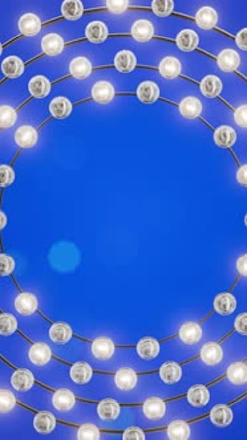 Elegant Twinkling Circle String Lights Background Animation