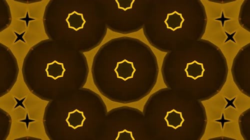 Seamless Golden Geometric Pattern Kaleidoscope Background