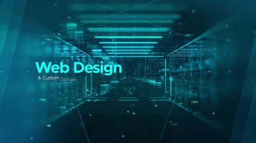 Web Design And Custom Domain Name. Digital Agency.