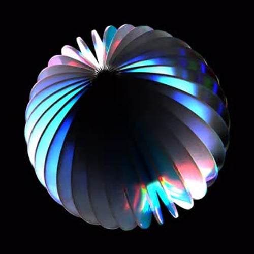 Abstract Colorful Glass Dispersion Vibrant 3D Shapes