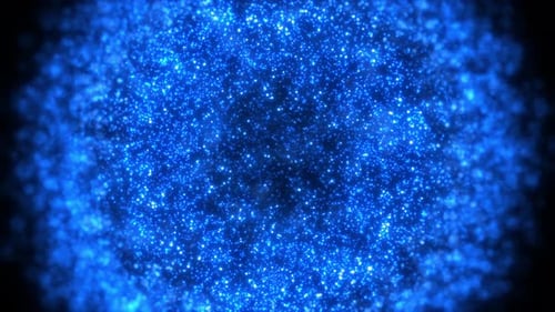 4k Innere blaue magische Kugel