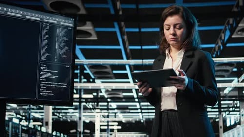 Data Center Programmer with Tablet Scanning Rigs to Create Digital Twin