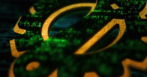 Digitales Konzept für Management-Einstellung, Gangsymbol