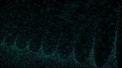 Hi-Tech Dark Cyber Space with Glittering Blue Particles: Futuristic Background