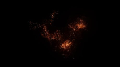 Dynamic Glowing Fiery Particle Energy Reveal