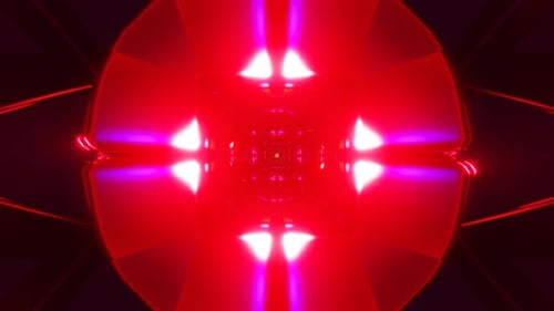 Stroboskoplichter und geometrische Formen in einer abstrakten, nahtlosen Videoschleife
