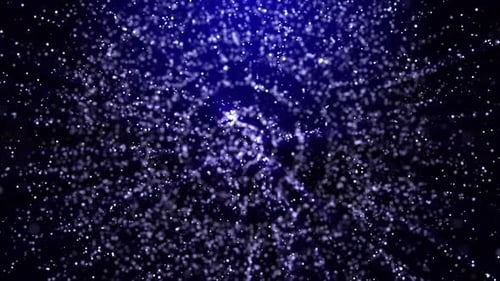 Seamless Loop of Blue Shimmering Particle Field Background