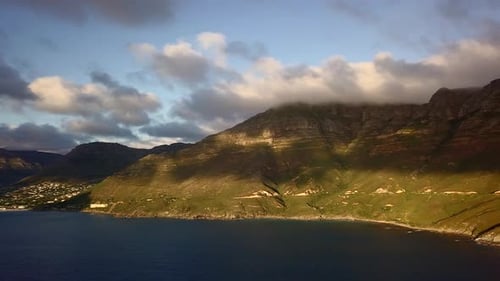 Coastal Mountains and Ocean Aerial View