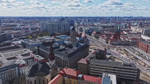 Aerial view of Berlin Mitte district , Germany
