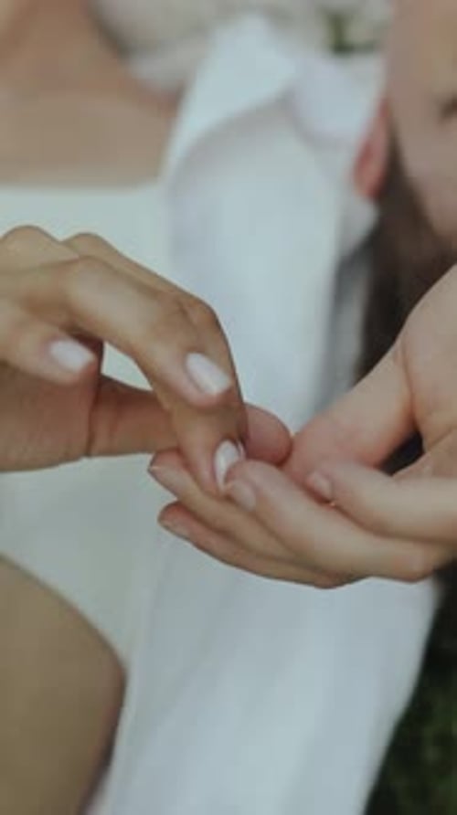 Wedding Day: Couple Holding Hands