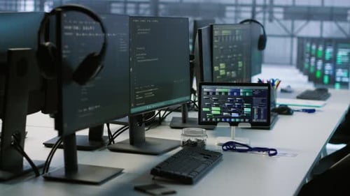 Electronic Devices in Empty Data Center