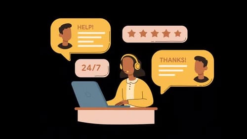 Customer Support Animation HD On Alpha