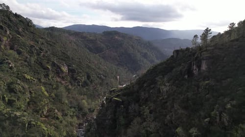 Beautiful Nature Landscape from National Park of Gerês in Portugal Aerial View 02