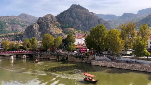 Mountain landscape wonderful scenic beautiful view of Amasya Turkey Istanbul trip travel to Anatolia