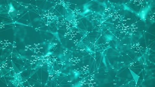 Futuristic Chemical Structures and Plexus Technology Background