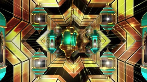 Arabic Lamps Golden Star Ornaments