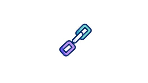 Animated Chain Link Icon for Digital Connectivity