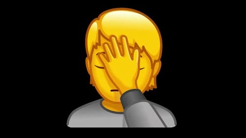 Facepalm Emoji Animation Reveal Gesture