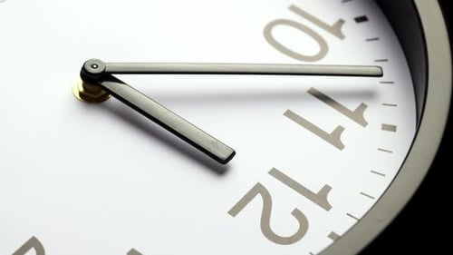 Clock Face Close Up in Timelapse