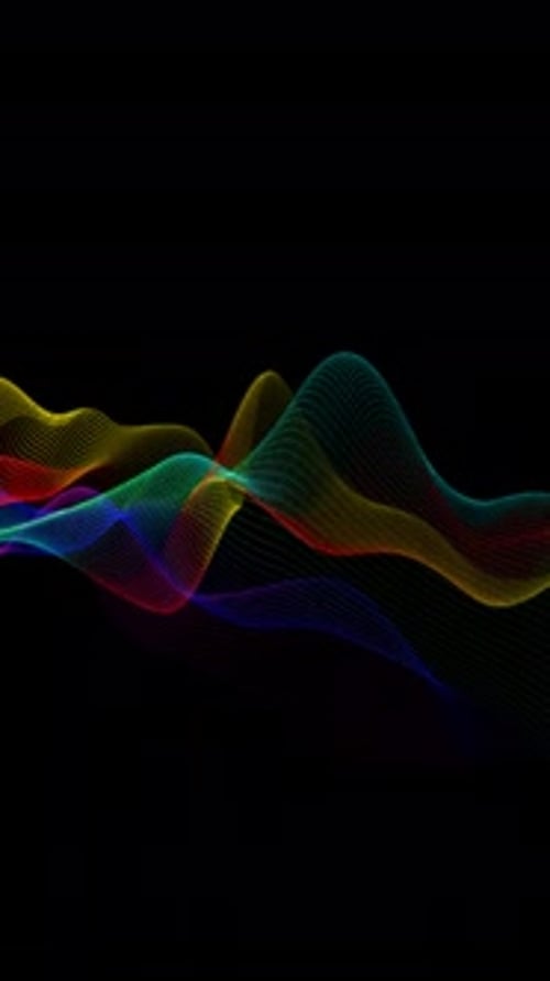 Fluid Rainbow Wave Lines Abstract Motion Background