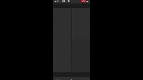 OS Collection: Animated outro transition of a group video conference disconnecting through a phone w