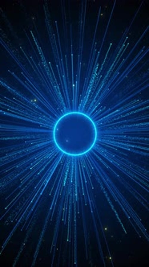 Futuristic background digital technology artificial intelligence space sci fi Hologram tunnel flow d