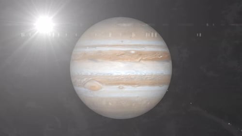 View of Jupiter Planet animated. 2353