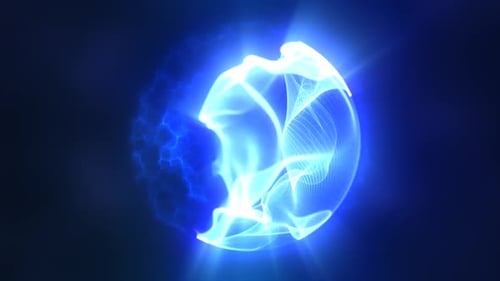 Abstract Energy Orb Sphere Reveal Animation