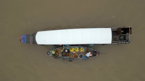 Floating Market on Mekong Delta in Can Tho Vietnam