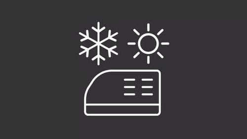 Animated Air Conditioner Unit with Weather Icons