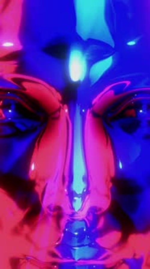 Blaue und rote Disco-Face-Stroboskoplichter