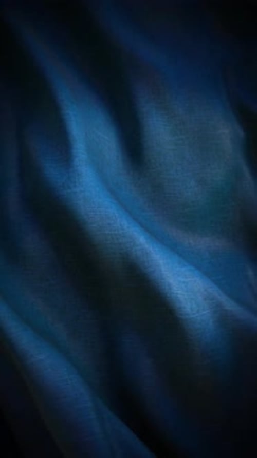 Abstract Flowing Dark Blue Fabric Waves Background