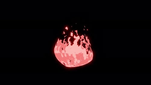 Stylized Cartoon Anime Small Red Fire Effect