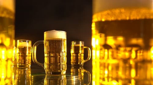 Beer Glasses With Air Bubbles