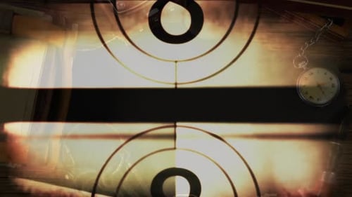 Retro Film Leader Countdown Timer with Vintage Style Overlay