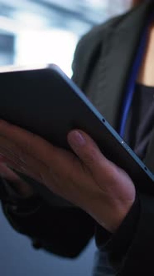Vertical Video Programmer Managing Data Center Using Digital Device Close Up