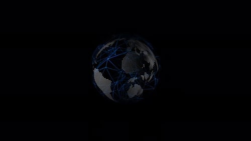Digital Globe Network Connection Animation