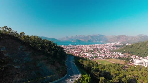 Aerial View of Marmaris Bay in Muğla Turkey