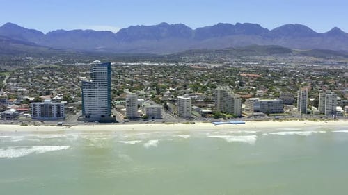 4k video footage of a city along the coast