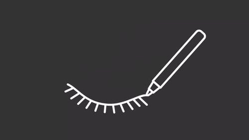 Animated eyeliner white icon